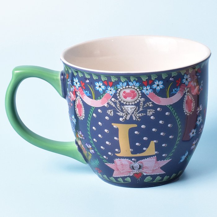 Cath Kidston 'L' Initial Posey Mug