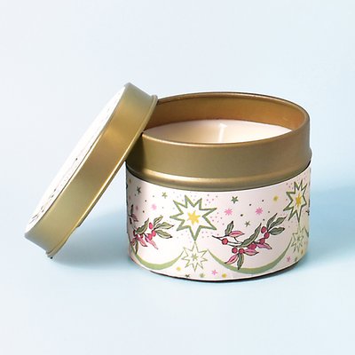 Cath Kidston Pink Christmas Tin Candle