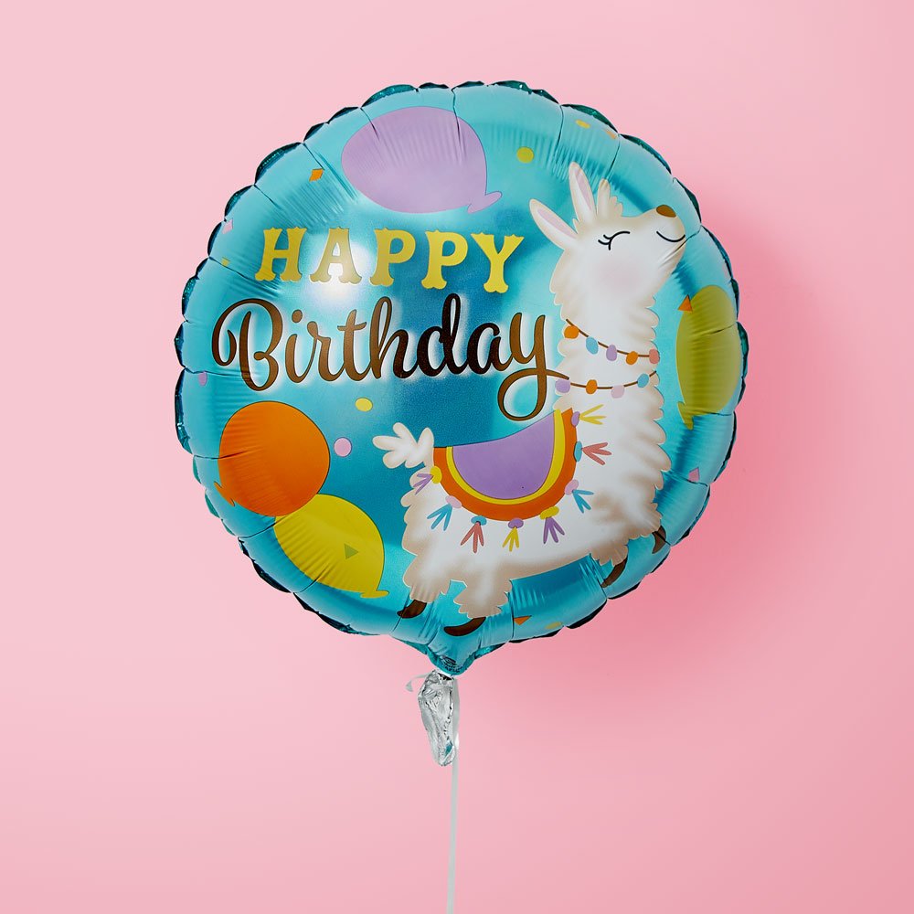 Llama Birthday Balloon