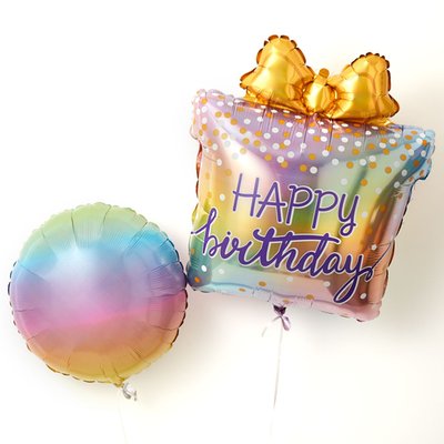 Happy Birthday Gift Balloon Duo