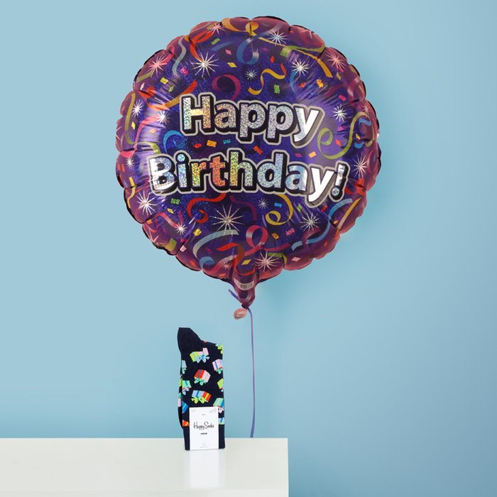 Birthday Balloon & Present Socks