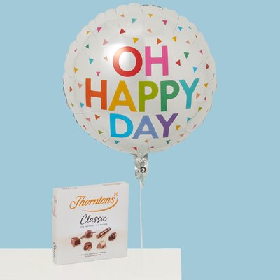 Oh Happy Day Balloon & Thorntons Classic Chocolates