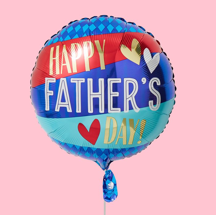 Happy Fathers Day Stripy Balloon 