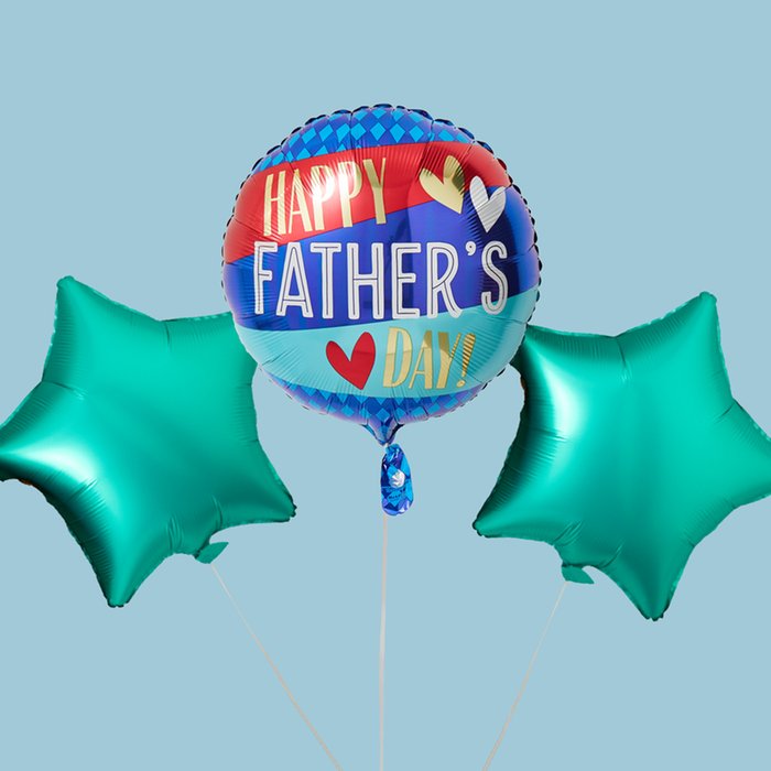 Happy Father's Day Dots & Stars Balloon Bundle Moonpig