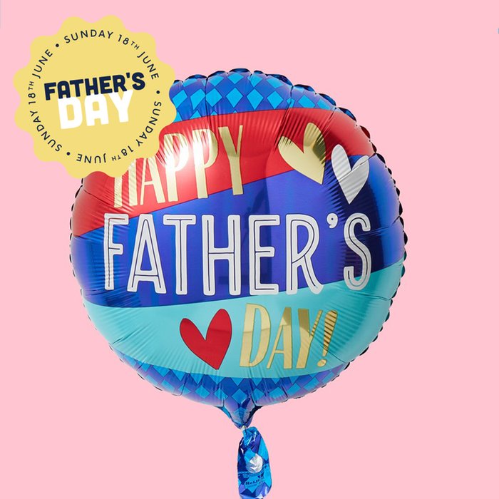 Happy Fathers Day Stripy Balloon 
