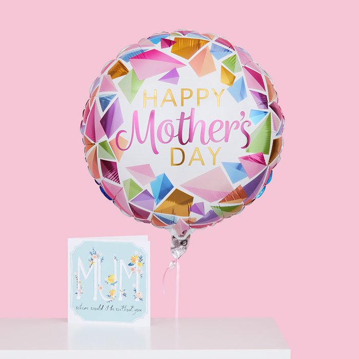 Happy Mother's Day Geometric Balloon