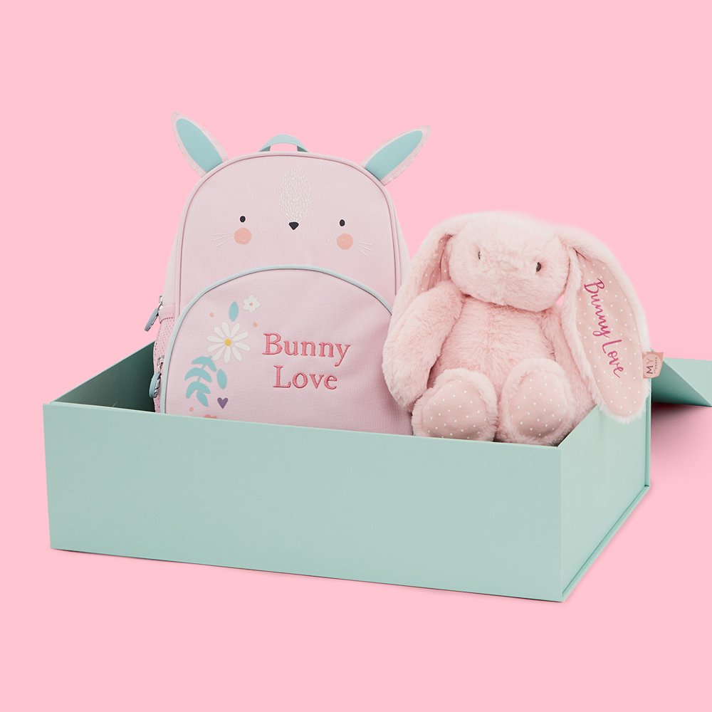 Moonpig My 1st Years Bunny Love Backpack, Bunny Plush & Gift Box Toys & Games
