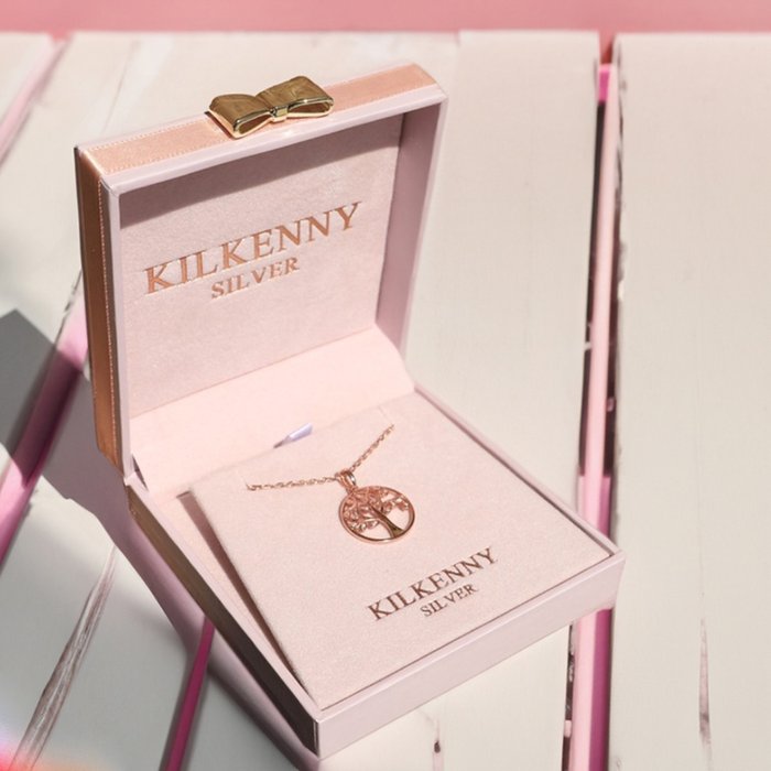 Rose Gold-Plated Sterling Silver Tree of Life Necklace by Kilkenny Silver