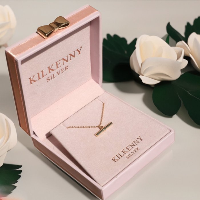 Gold-Plated Sterling Silver T-bar Necklace by Kilkenny Silver