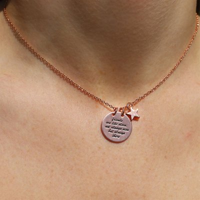 Rose Gold Friendship Necklace by Kilkenny Silver