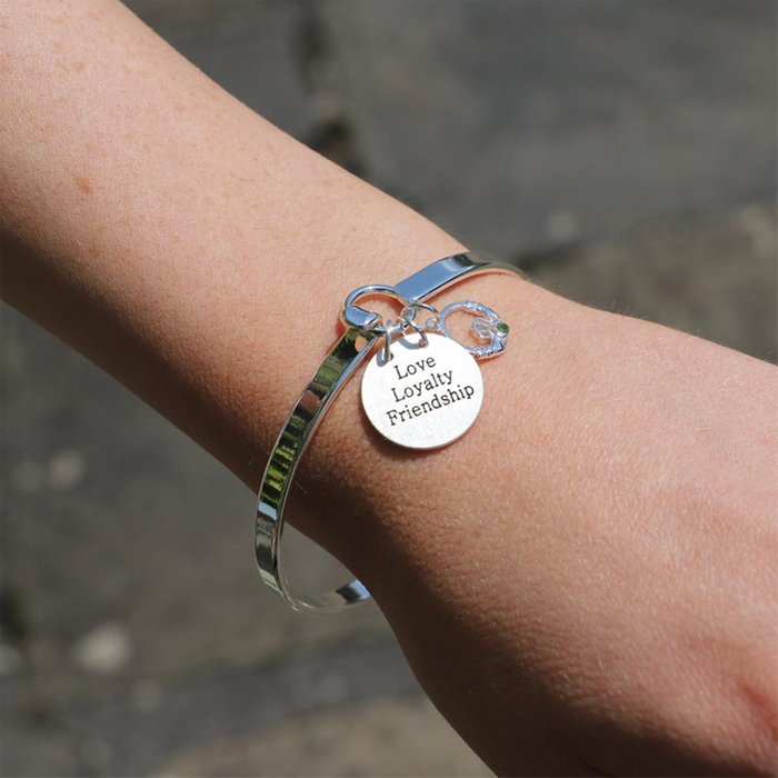 Silver-Plated Irish Friendship Bangle by Kilkenny Silver