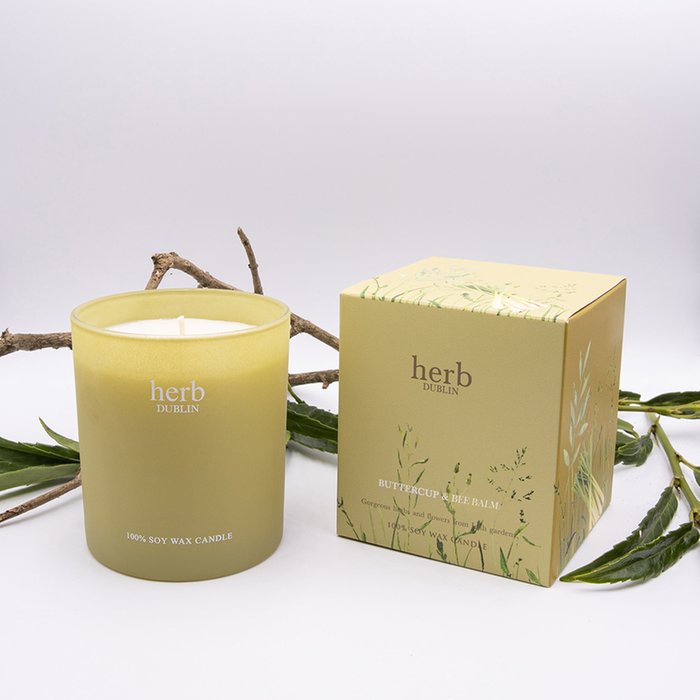 Buttercup & Beebalm Jar Candle by Herb Dublin