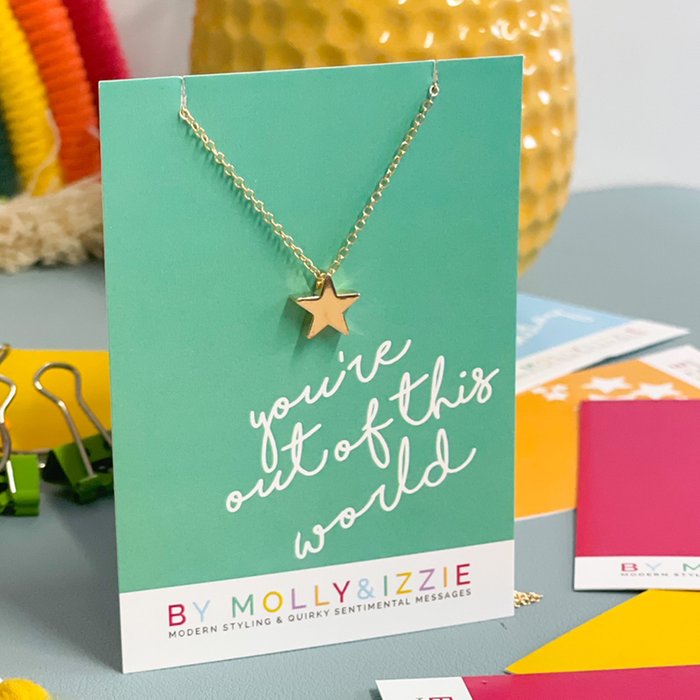 Gold-plated  You're Out of this world  Star Necklace by Molly & Izzie