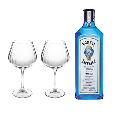 Bombay Sapphire with Ripple Gin Glasses