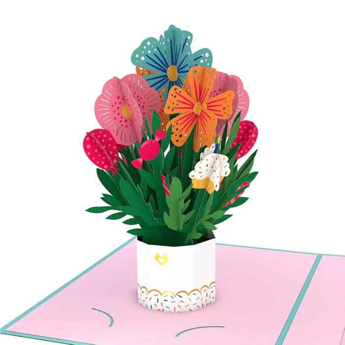 Lovepop Happy Birthday Mini Bouquet Pop Up Card | Moonpig