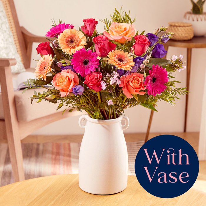 The Birthday Love with Ceramic Vase
