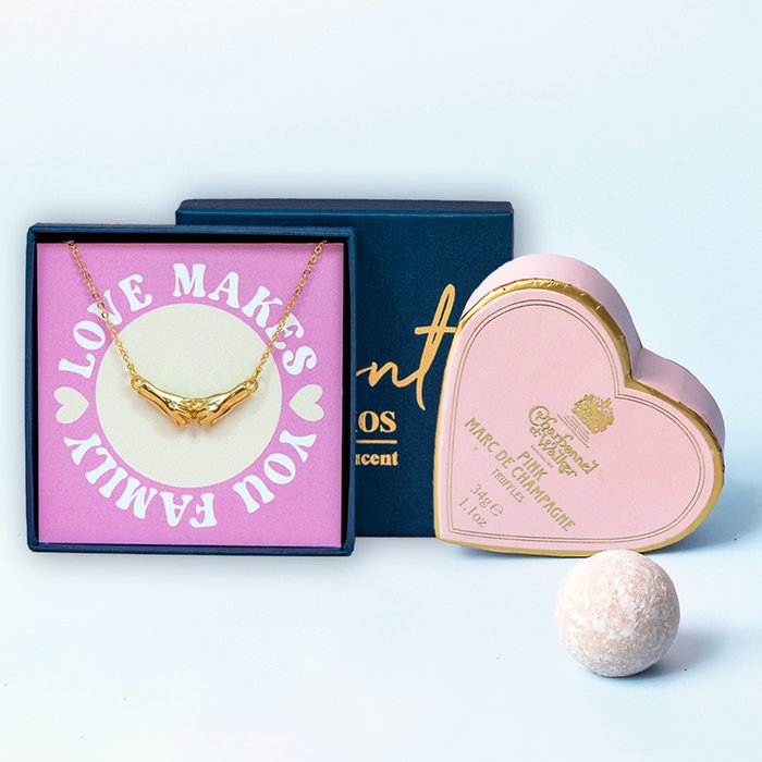 Love Necklace & Truffles Gift Set