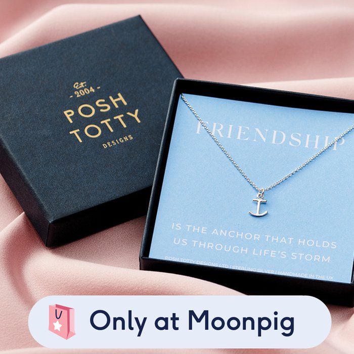Posh Totty Designs 'Friendship' Anchor Necklace Gift Box