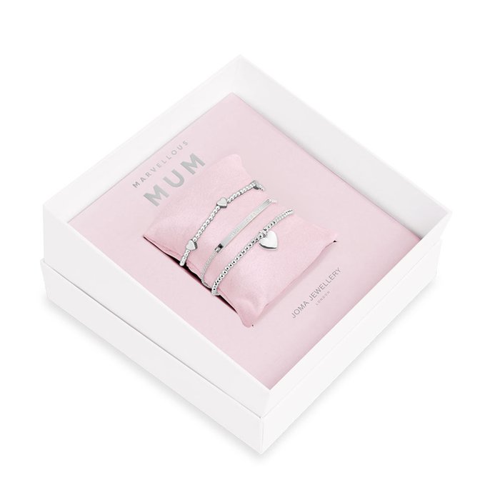 Joma Jewellery 'Marvellous Mum' Bracelet Trio Gift Box