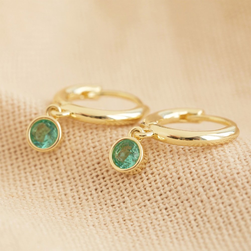 Lisa Angel December Blue Zircon Birthstone Hoops Earrings