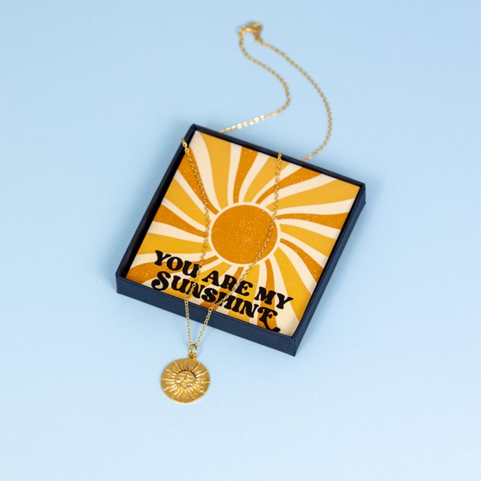 You Are My Sunshine Gold Necklace