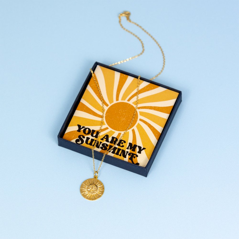 Moonpig You Are My Sunshine Gold Necklace