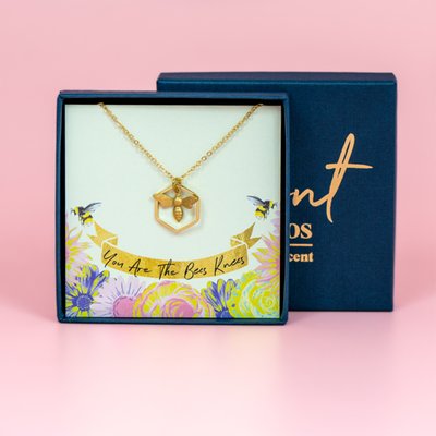 You're The Bees Knees Gold Bee Necklace