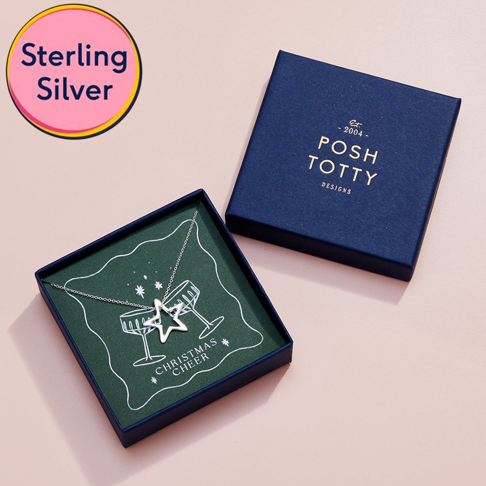 Posh Totty 'christmas Cheer' Sterling Silver Necklace