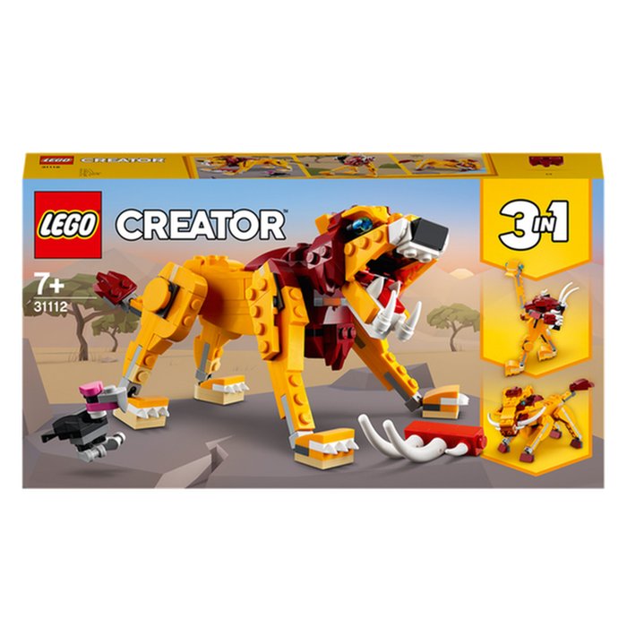 LEGO Creator 3 in 1 Wild Lion Building Set (31112)