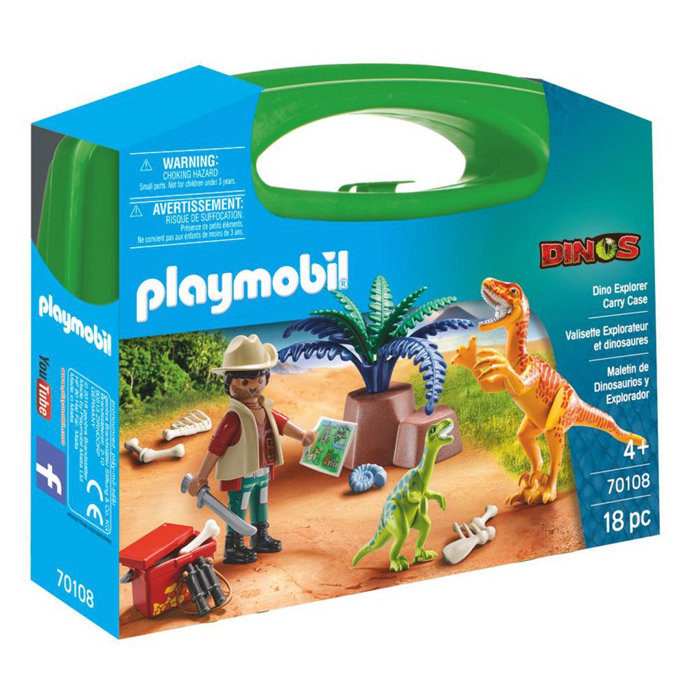 Playmobil Dinosaur Explorer Play Set & Carry Case (70108) Toys & Games