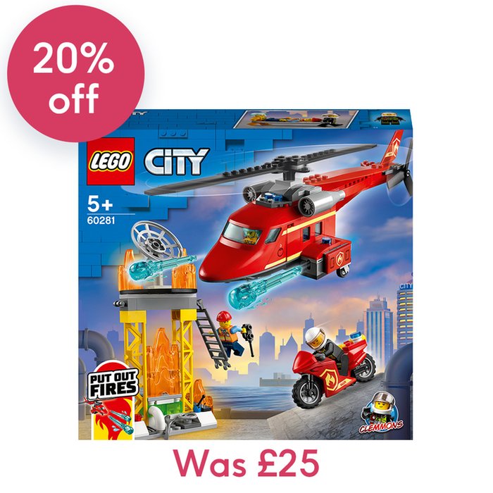 LEGO City Fire Rescue Helicopter Toy (60281)