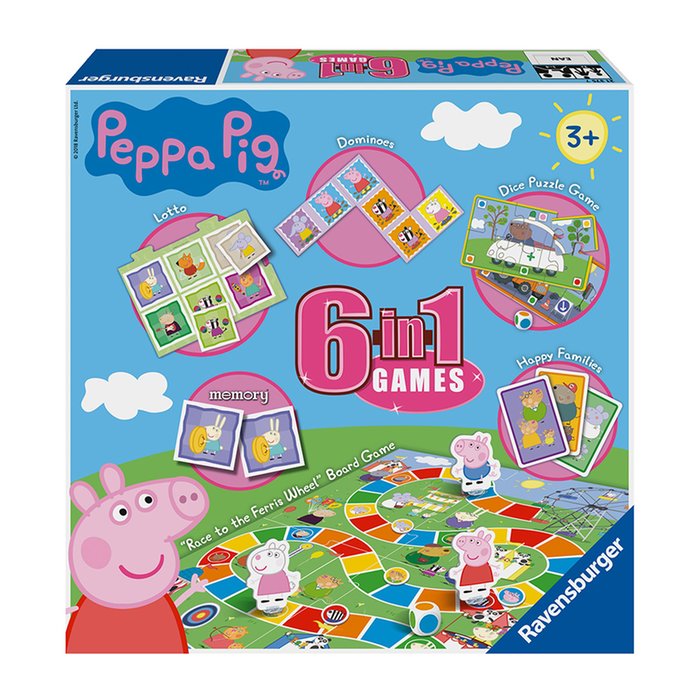 Ravensburger Peppa Pig 6-in-1 Classic Games