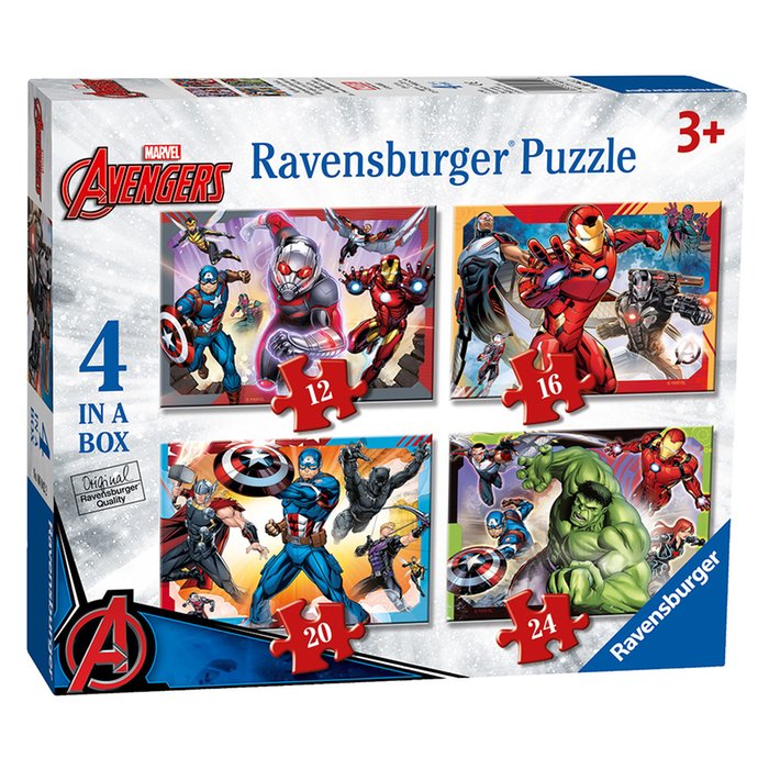 Ravensburger Marvel Avengers Jigsaw Puzzle 4 Part Set
