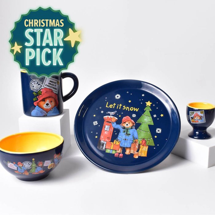 Paddington Christmas Ceramic Breakfast/Dinner Set
