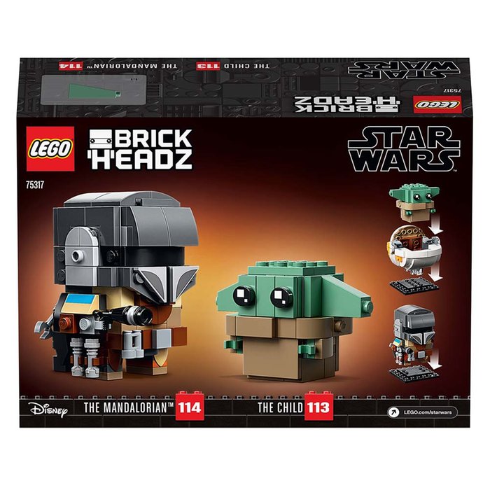 LEGO® Brick Headz Mandalorian & the Child (75317) | Moonpig