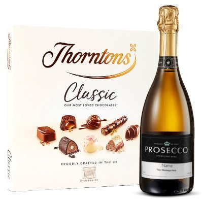 Personalised Prosecco 75cl With Thorntons Classic Gift