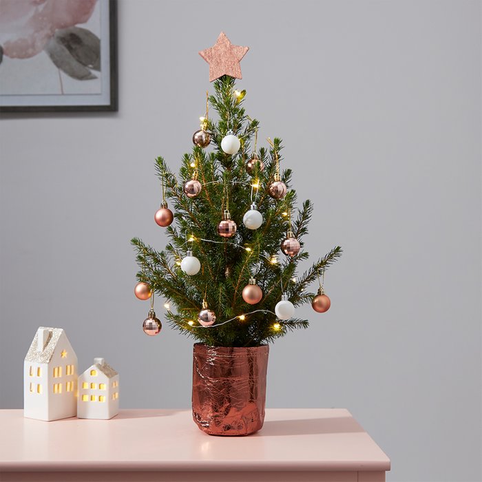 Rose Gold Letterbox Christmas Tree Moonpig