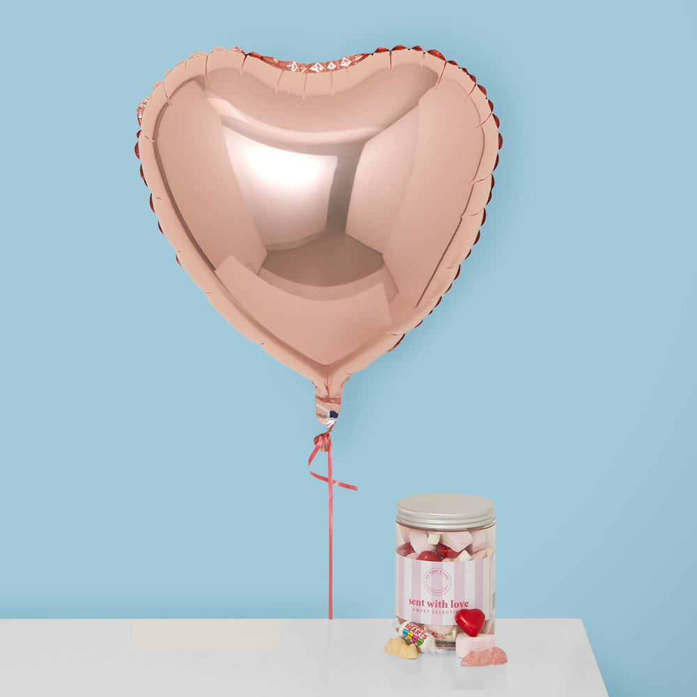 Ask Mummy & Daddy Heart Balloon & Sweet Jar Gift Set