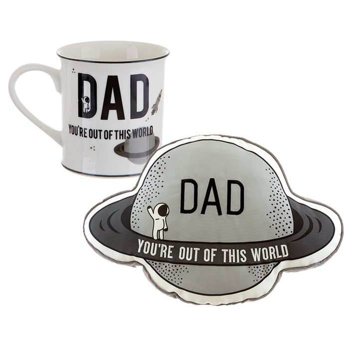 Dad You’re Out of This World Mug and Cushion Gift Set