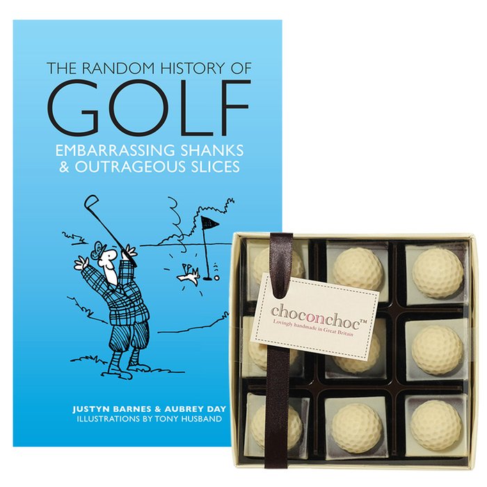 Random History of Golf Book & Golf Ball Chocolates