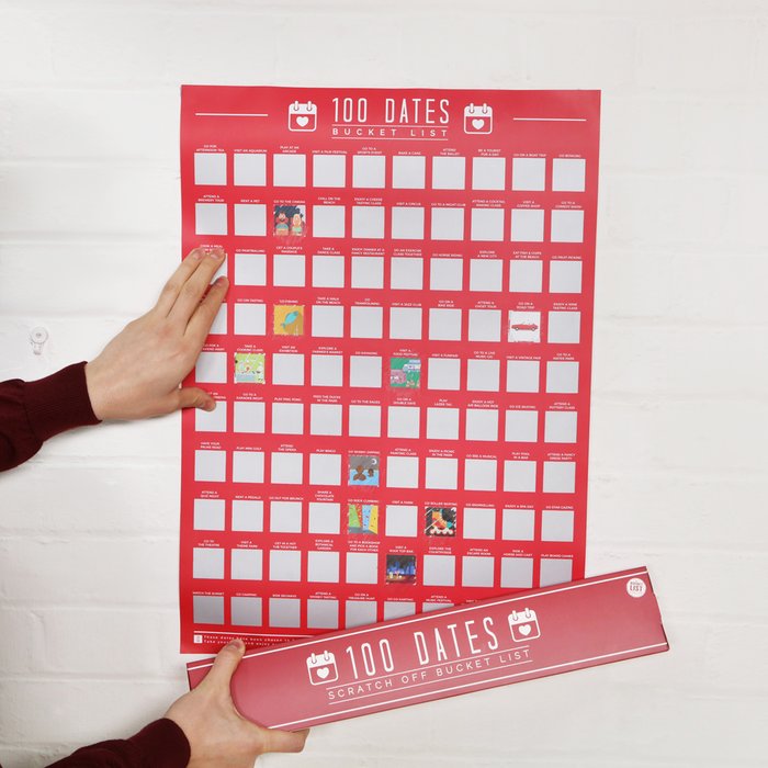100 Dates To Go On Scratch Off Poster