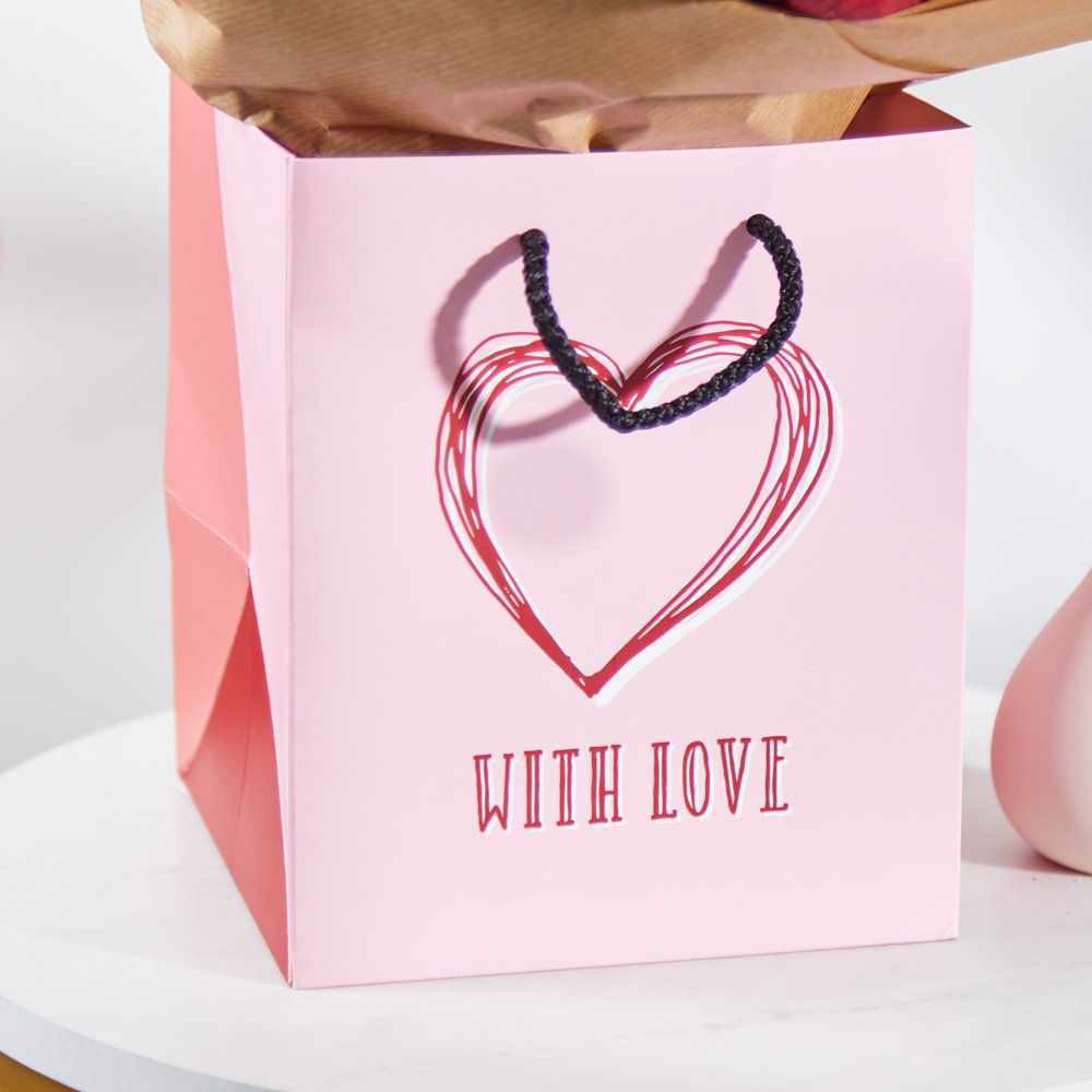 Roses The With Love Gift Bag Flowers