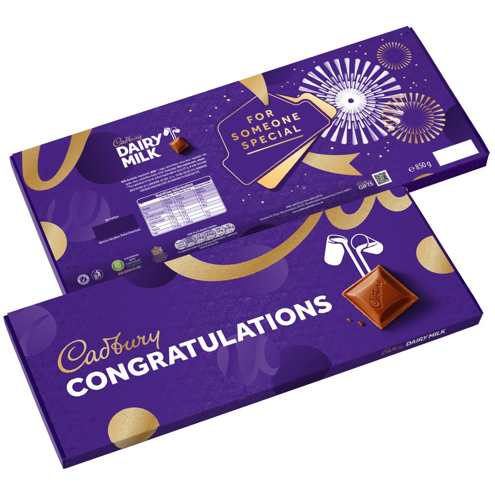 Giant Cadbury Dairy Milk Congratulations Bar (850G) Chocolates