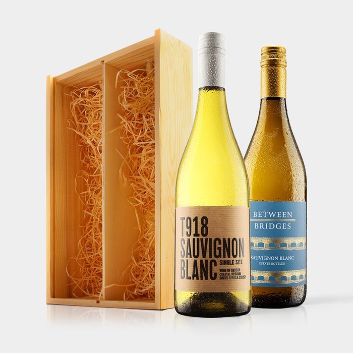 Virgin Wines Sauvignon Blanc Trio in Wooden Gift Box Moonpig