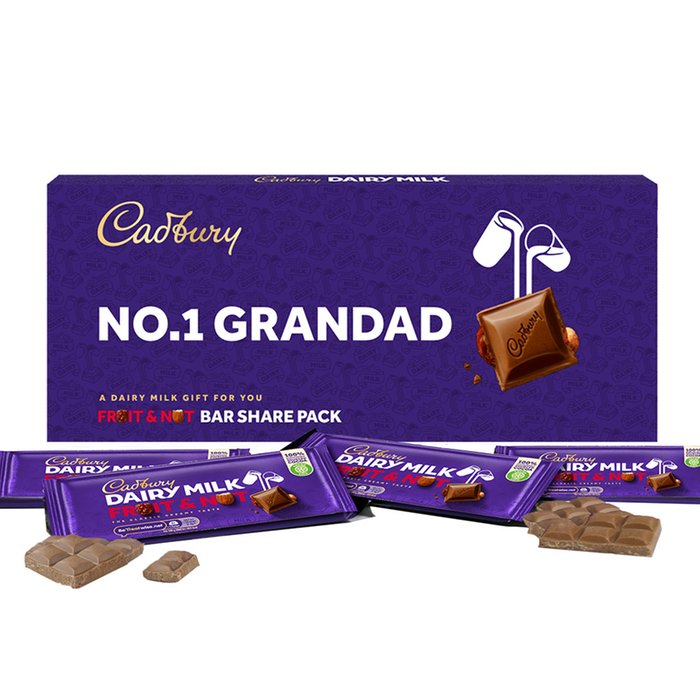 Cadbury Fruit & Nut Number 1 Grandad Share Pack