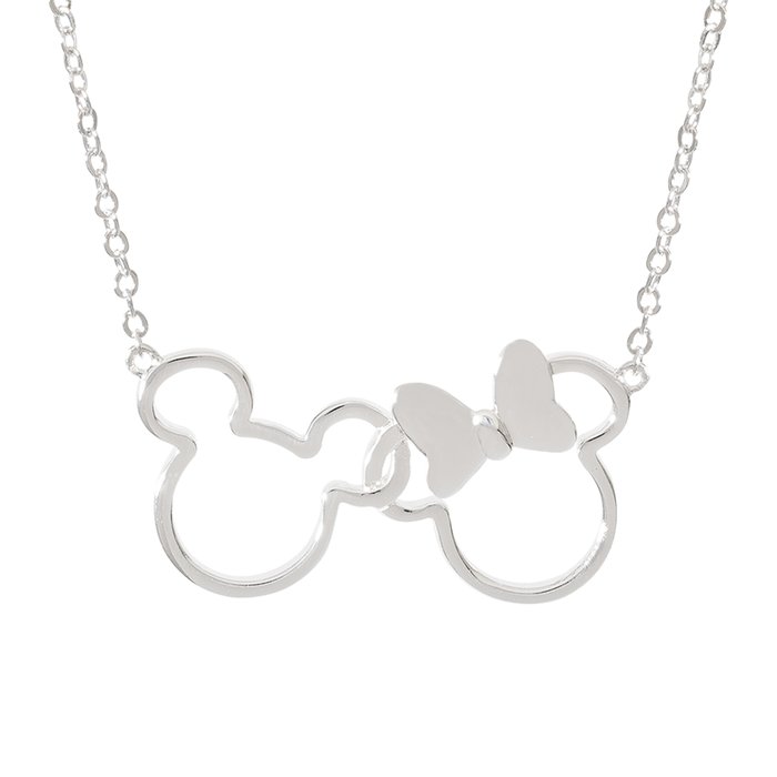 Disney Mickey & Minnie Silver Plated Necklace