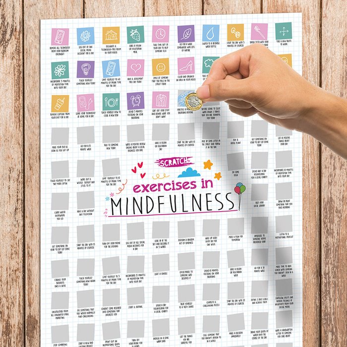 Scratch Poster - 100 Day Mindfulness Challenge A2