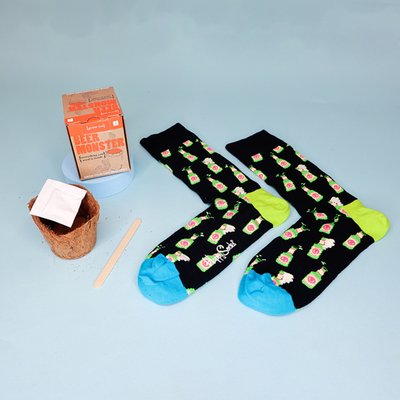 Happy Socks Beer Socks & Beer Monster Grow Gift Set