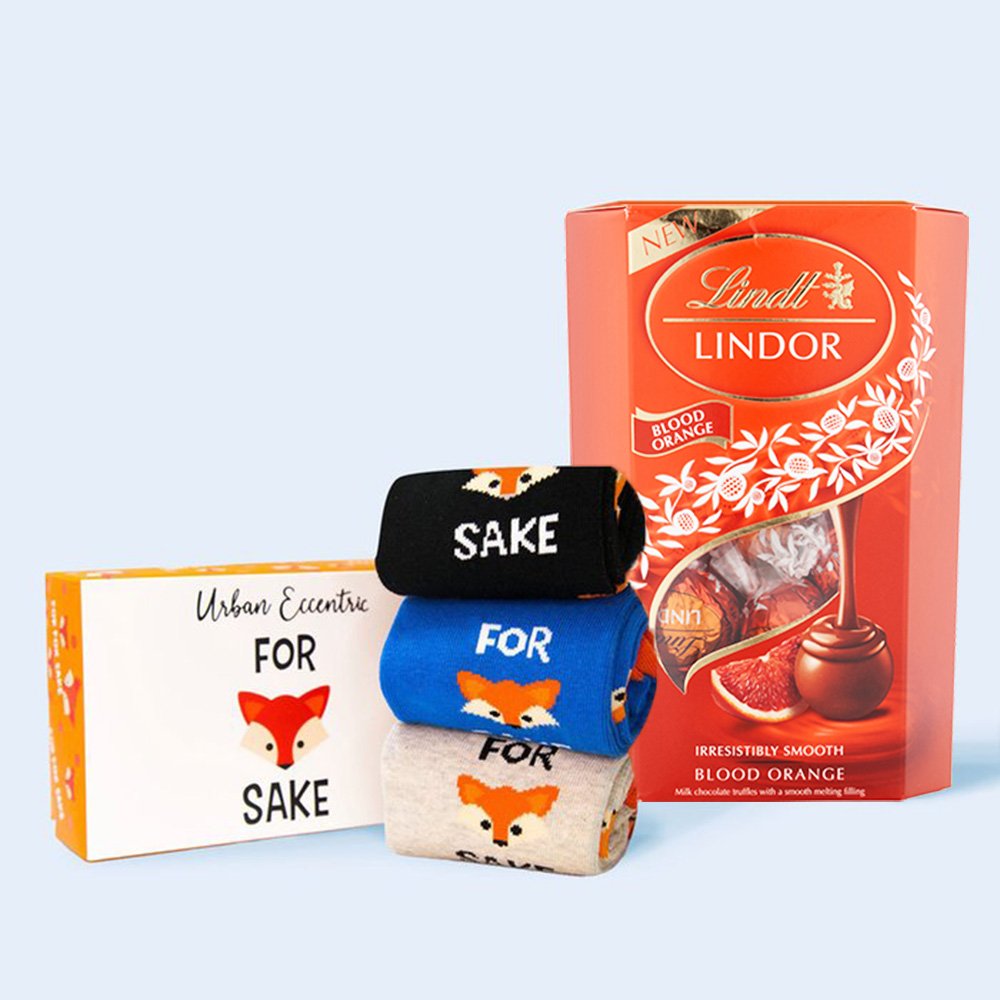 Lindt Blood Orange Truffles & Fox Socks