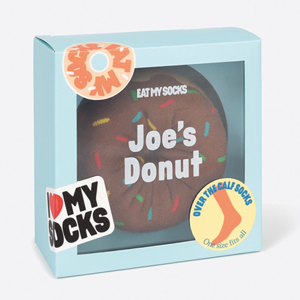 Choc Iced Doughnut Adult Novelty Socks